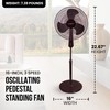 HomePointe FS40-19MB Oscillating Stand Fan, Black, 16-In. - Quantity 1