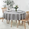 maxmill Round Weaved Texture Design Tablecloth Spill-Proof Wrinkle Free Soft