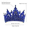 Tiaras y coronas grandes para mujer, coronas de vidrio alto,