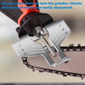 YUENTOEN 20Pcs Chainsaw Sharpening Attachment Kit with Angle Guide and Diamond Burr Grinding Stone Files Blade Teeth Sharpener Set