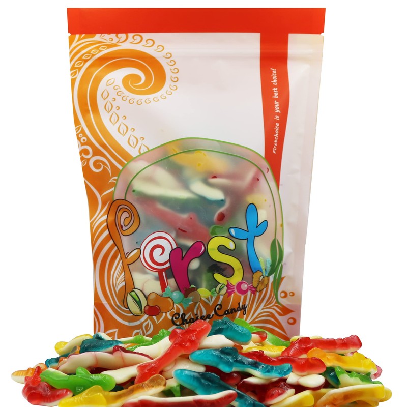 FirstChoiceCandy Fantastic Shark Gummy (Assorted Rainbow, 2 Pound (Pack of