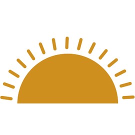 15.5”x 31.5”Sun Wall Decal Decor Sticker, Boho Wall Decor Sticker, Boho Decal, Wall Decals for Living Room, Wall Mural Sunlight Decor, Removable Sunlight Wall Stickers, Peel and Stick(Orange)