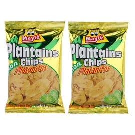 MAYTE Platanitos Limon 85 gr. - 2 Pack / Plantains Chips Lemon 3 oz. - 2 Pack.