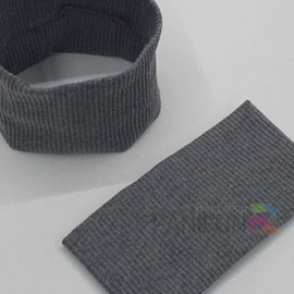 Ribbed Bandana Headband, Grey Cotton, Women's Sports Fashion Sweatband Sports Headband 3ea