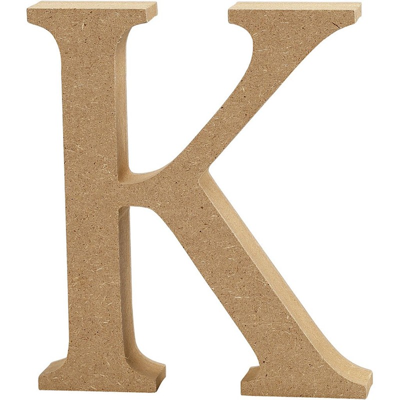 Letter, H: 8 cm, MDF, K, 1pc