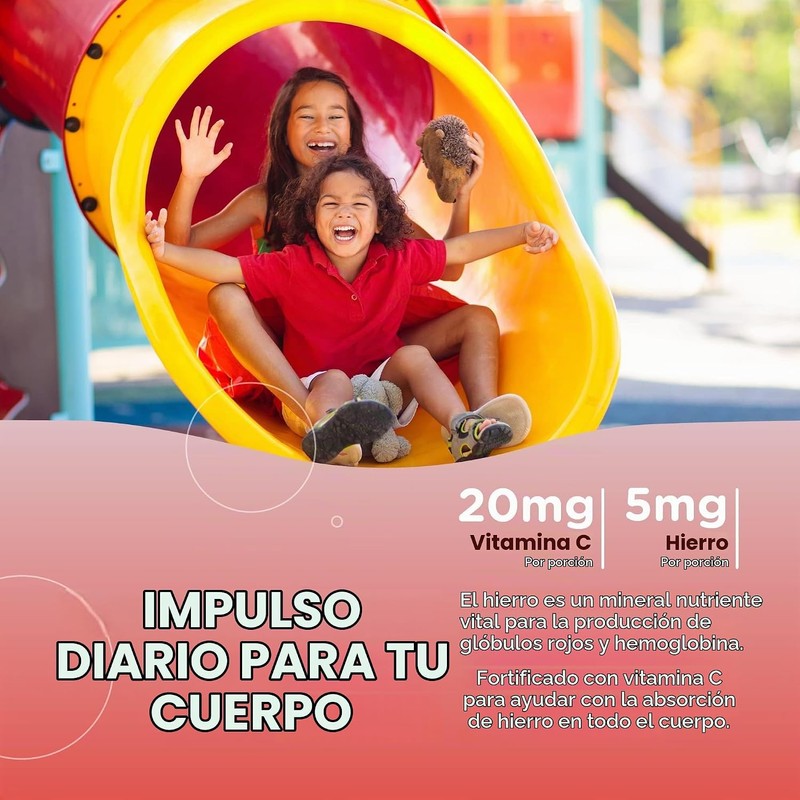 Zahler Iron Hierro y Vitamina C 60 flavored gummies