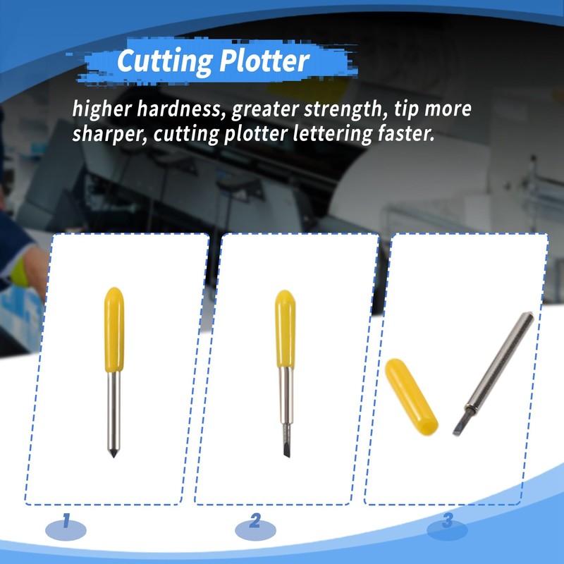 15 PCS 30/45/60 Degree Vinyl Cutter Carbide Blades with Blade