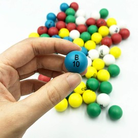 Yuanhe 7/8 Inch Bingo Balls for Jumbo Bingo Cages and Boards, Easy Read, 75 Count, Perfect for Parties and Nights