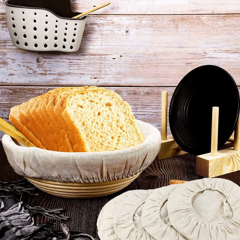 Bread Proofing Cloth, Pack of 4 Round Linen Insert, 23