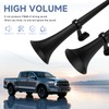 FARBIN Dual Trumpet Air Horn, 12V Train Horn Kit with