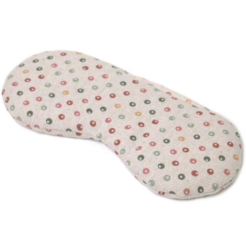 Organic Eye Pillow Lavender & Linseed "Dots" for Relaxation, Cooling,