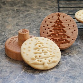 Fun Food Tools, Wood Cookie Stamp, 2.5 Inch (Christmas Tree CS-016)