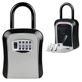 AXIDUN Caja para Llaves, Caja de Seguridad para Llaves,Guarda Llaves Rueda de Código de 4 Dígitos, Daño Impermeable y Violento, Adecuado para el Hogar, Fábrica,etc