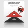 Double Triangle Ruler, Woodworking Ruler, Detachable Aluminum Alloy 4 Inch