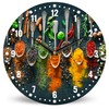SPUNKER Clocks for Living Room,Colourful Herbs Spices 10 Inch Wall