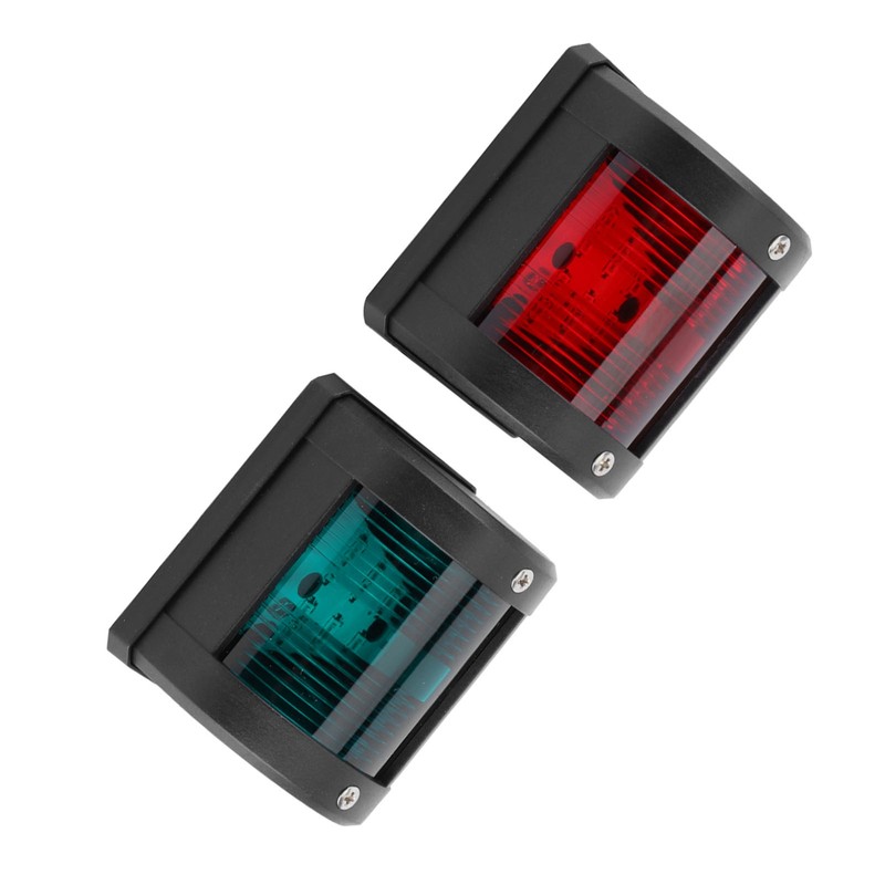Pair of IP66 Signal Lamp Red Green LED Navigation Warning