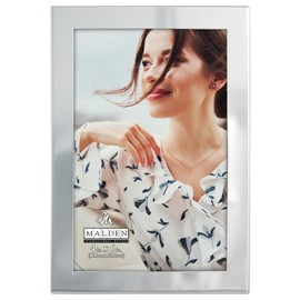 Malden International Designs Essentials Silver Metal 4 x 6 Engravable Picture Frame