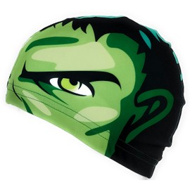 Fabric Swimming Cap Green Man Swimming Cap Swimming Cap Swimming Cap Swimming Cap Art and Swimming