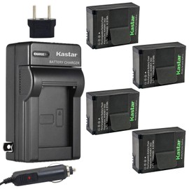 Kastar GOPRO3 Battery (4-Pack) and Charger Kit for GoPro HD HERO3, HERO3+, AHDBT-302 Work with GoPro AHDBT-201, AHDBT-301, AHDBT-302