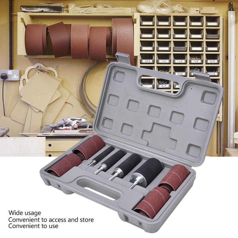 Sanding Drum Sleeve Kit Metal Wood Polishing Tool Woodworking Abrasive