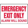 Accuform "Emergency Exit Only - Alarm Will Sound" Safety Sign,
