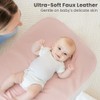 Konssy 2 Pack Faux Leather Baby Changing Mat 30"x17", Foldable