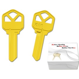 La Macaza Premium Brass KW1 Key Blanks, Uncut Blank Keys for Residential & Commercial Use, Copper Structures Blank Keys, Pack of 50