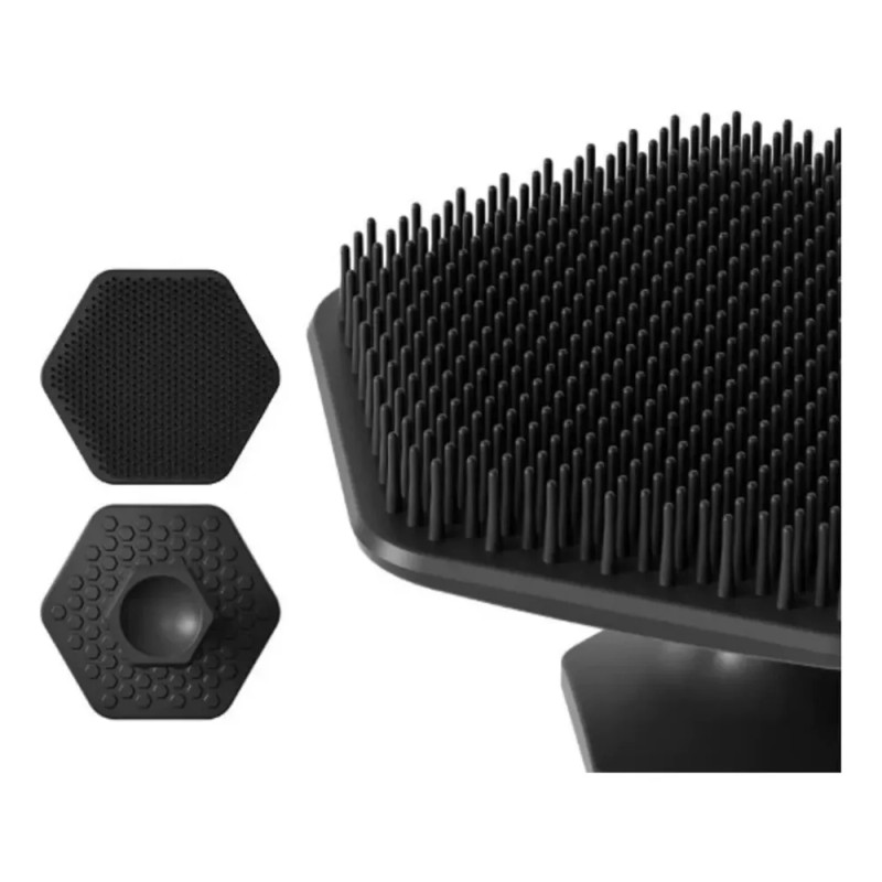 Kit 3 Cepillo Espalda Facial Cuero Cabelludo Silicona