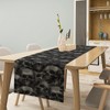 Horror Skull Table Runner Gothic Skeleton Black Halloween Dinner Runner