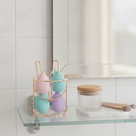 Makeup Sponge Holder, Compact Lightweight Accessory for Travel and Daily Use - Syyavrrta Bathroom Vanity Sink Edge