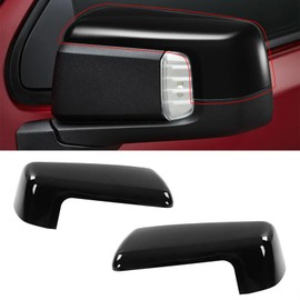 Moonlinks Compatible with 2019-2025 Chevy Silverado 1500 GMC Sierra 1500 Side Mirror Cover,Glossy Black LH & RH Side Door Exterior Rearview Mirror Cap Trim for Silverado 1500(1 Pair）