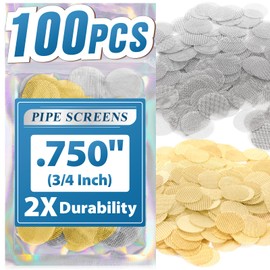 100 Pcs Heavy Duty Pipe Screens, 3/4 Inch Pipe Filter, 50 Pcs 0.75 Inch Stainless Steel Metal Mesh Screen and 50 Pcs Brass Filters