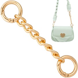 Deozu 1 Pcs Purse Extender Chain, Bag Extender Chain, Purse Chain Strap, Bag Chains Replacement for Handbags, Wallets, Bag, Purse (Gold)