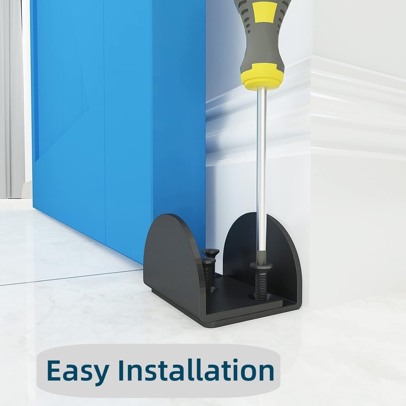 JUBEST Sliding Barn Door Floor Guide, Floor Mounted Sliding Door