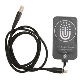 Thin Wireless Charging Receiver with 120W Magnetic Charging Cable, Type C Wireless Charger Receiver, DC 5V, 2000mA Fast Charging Receiver for All Type C Phones