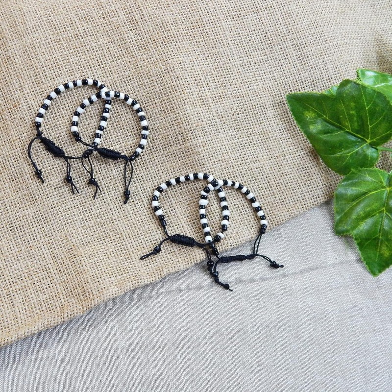 Baby Nazariya Bracelets, Set of 4, Adjustable, Cotton Thread, Black