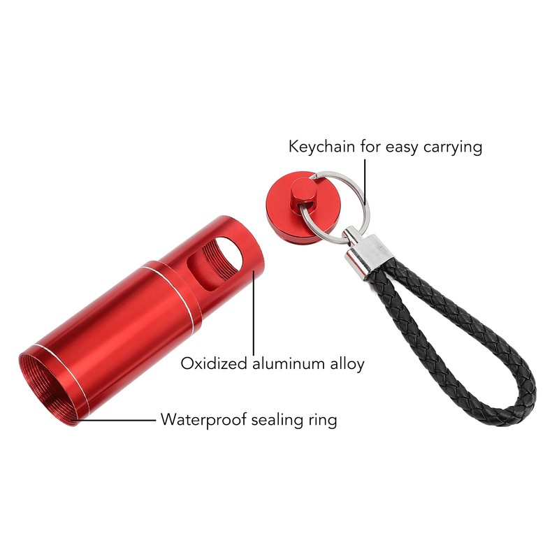 Portable Pocket Ashtray with Keychain Lanyard Retractable Circular Aluminium Alloy