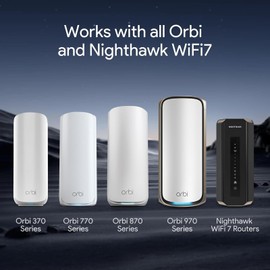 Nighthawk WiFi 7 Router Wall Mount Kit for Net Gear Nighthawk RS200, RS280S,RS300, RS500, RS600, RS700S and WiFi 7 Mesh Orbi 370,970,770,870, 360 Series -(Black, 1 Pack)