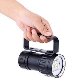 Linterna de Buceo, 180W 18000 Lumen IPX8 Equipo de Buceo a Prueba de Agua, 300m a 500m Luz de Buceo con 3 Luces Y 7 Modos, Linterna Subacuática para Buceo Al Aire Libre