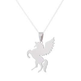 RTY Collar de caballo con mosca para mujer, colgante minimalista de animales de la suerte, joyería de caballo de acero inoxidable, para artículos de Año Nuevo chino, Una talla, Zinc, Sin piedra