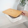 Okato Miffy Bamboo Storage Case with Lid, Small, Stackable, Width