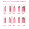 20pcs Pink Microblading Blades 16 Slope 0.15mm Nano Agujas de