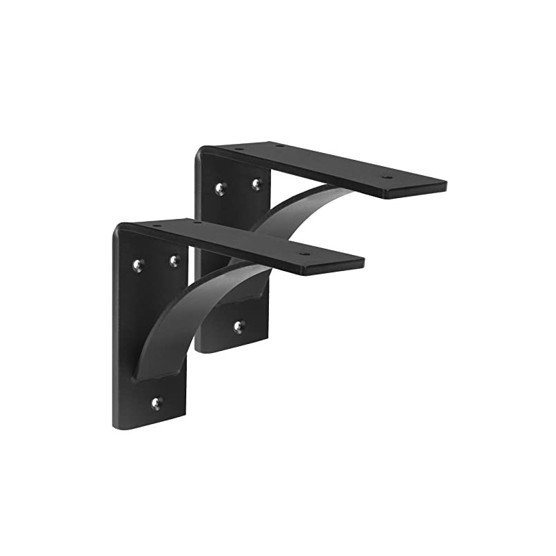MOUNTAIN_ARK 2 Pack Heavy Duty Steel Mantel Brackets, 8" x