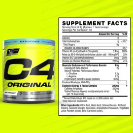 Aminoácido Deportivo Polvo Cellucor C4 180g Sabor Icy Blue Razz                                                                                       