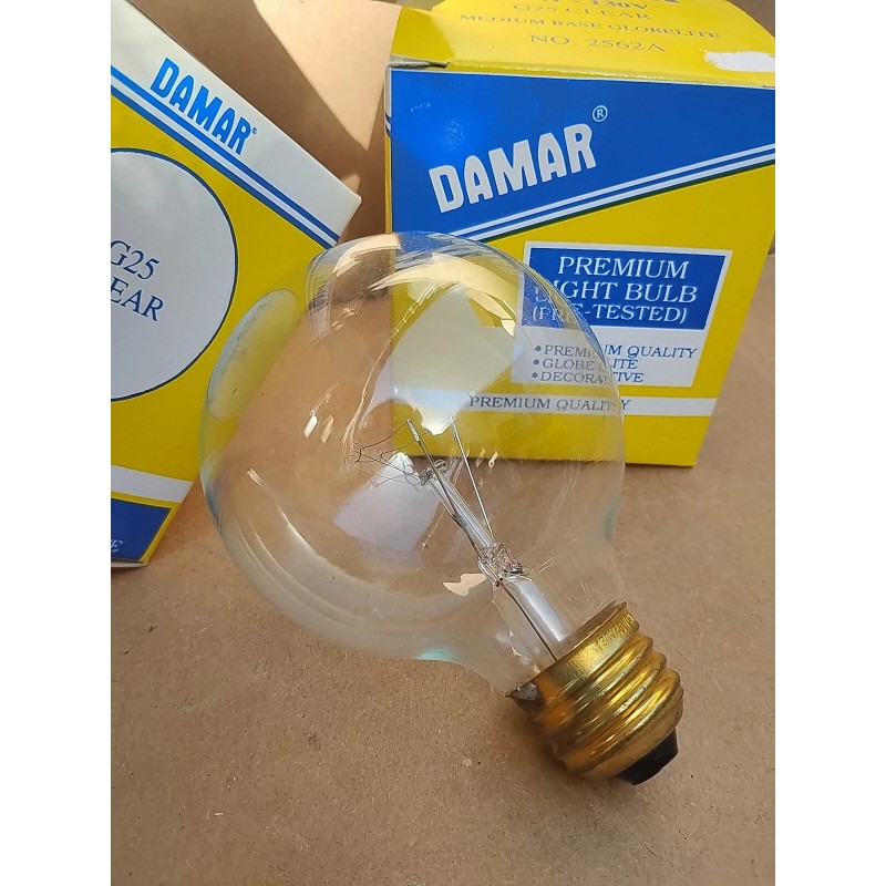 Damar (2) DAMAR - 3" 40W G25 CLEAR 130V PREMIUM