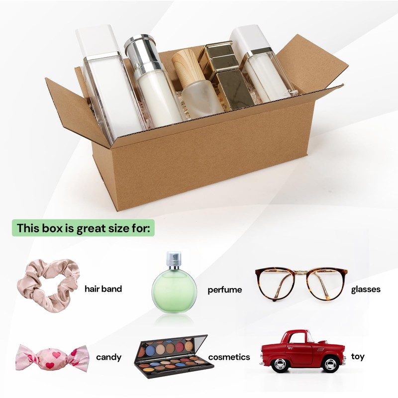 Rempry 40 Pack 9x4x3 Shipping Boxes Brown, Small Corrugated Cardboard