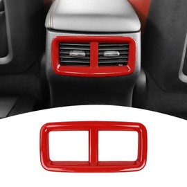 PDKLIN for Challenger Rear Air Vent Cover Trim Fit for Dodge Challenger 2015 up Red Interior Accessories 1pcs