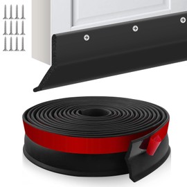 Garagentor Dichtung Garage Tür Gummidichtung selbstklebend Dichtungsstreifen universal Dichtung Garagentor Gummilippe mit Nägeln für Lagerhallen (Moosgummi, 6m)