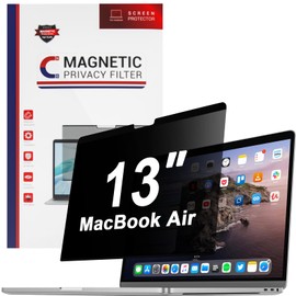FiveBox 1Pack Magnetic Privacy Screen Protector for MacBook Air 13 Inch (2018 2019 2020 2021 M1), Removable Monitor Privacy Filter Shield for Mac Air 13in Laptop Computer