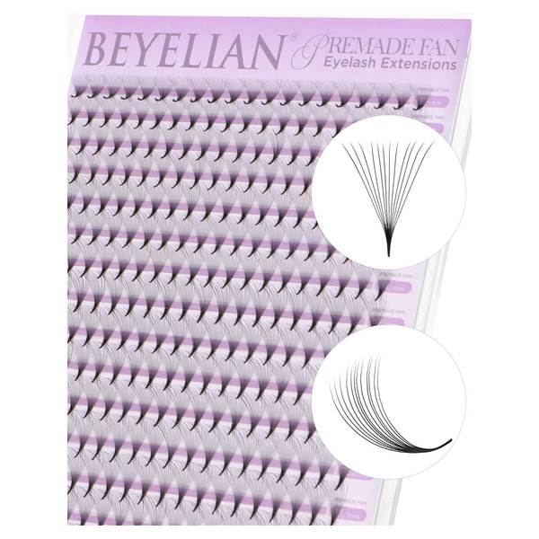 BEYELIAN Premade Lash Fans, 320 Fans Pre Made Fans Volume